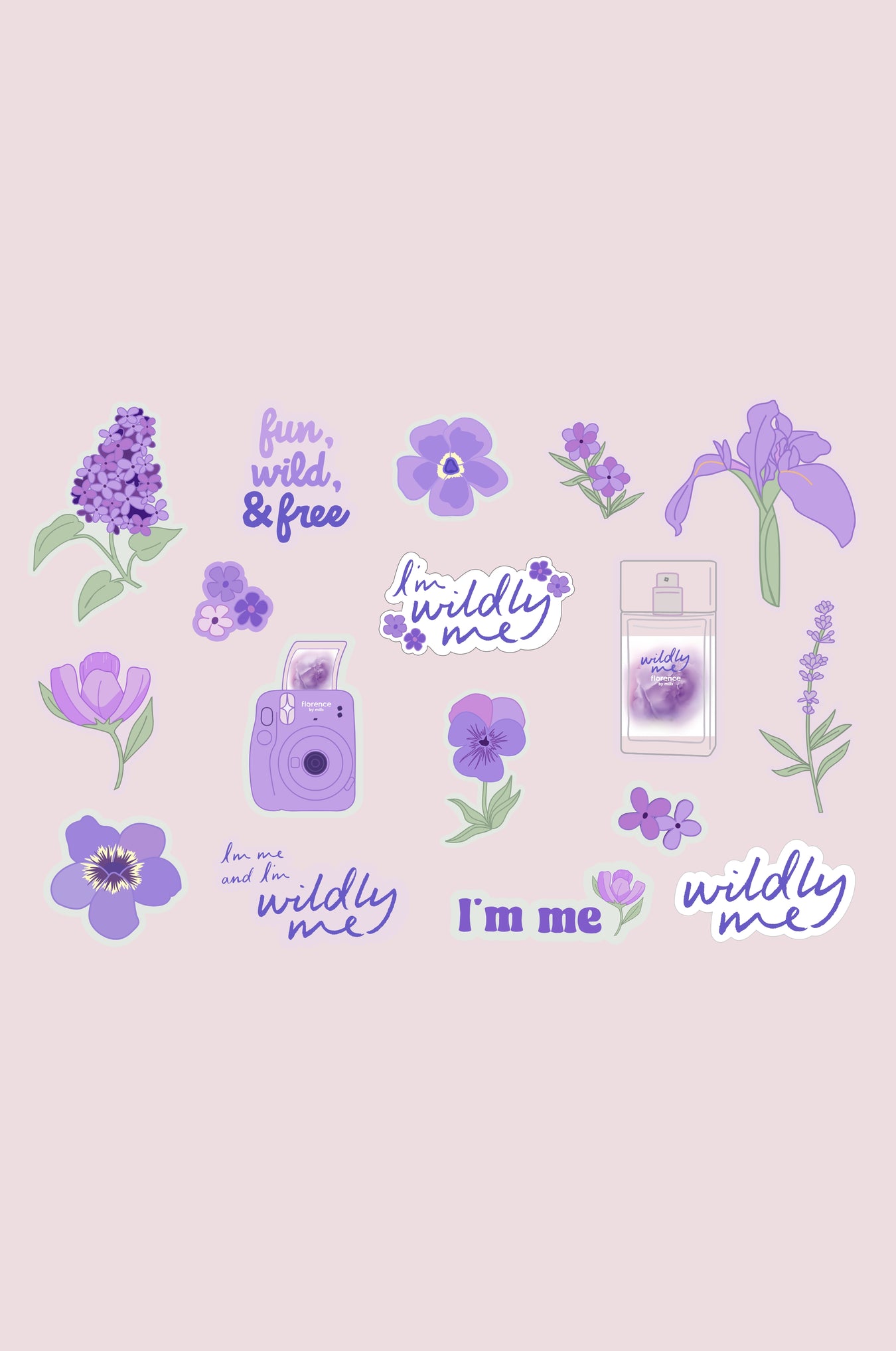 wildly me stickers from Florence by Mills by Millie Bobby Brown